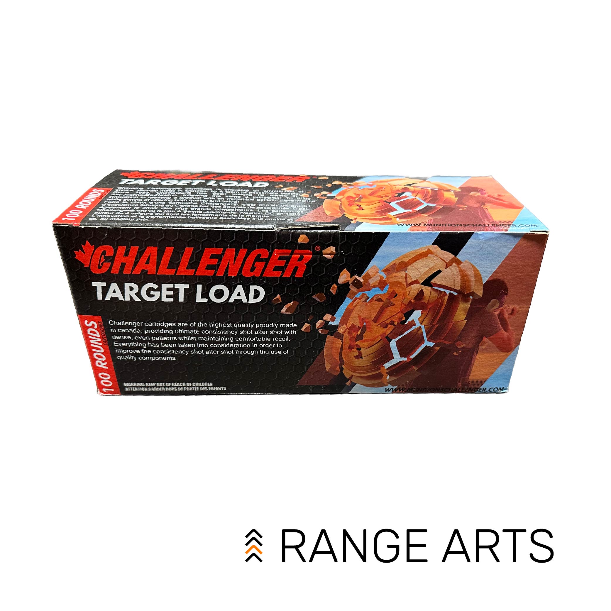 " #7.5 Target Loads — box of 100, clean-burning shot shells for trap, skeet, and sporting clays Challenger 12GA 2¾" #7.5 Target Loads — box of 100, clean-burning shot shells for trap, skeet, and sporting clays.